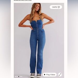 Free People curvy one piece denim size 8 new with tags